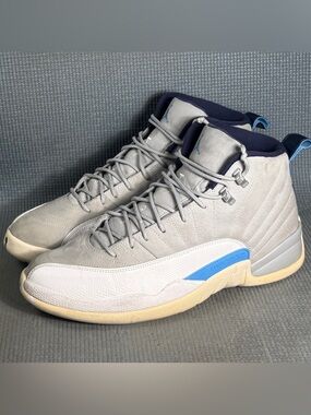Nike Air Jordan 12 XII UNC University Blue Shoes 130690-007 Gray Men’s Size 13